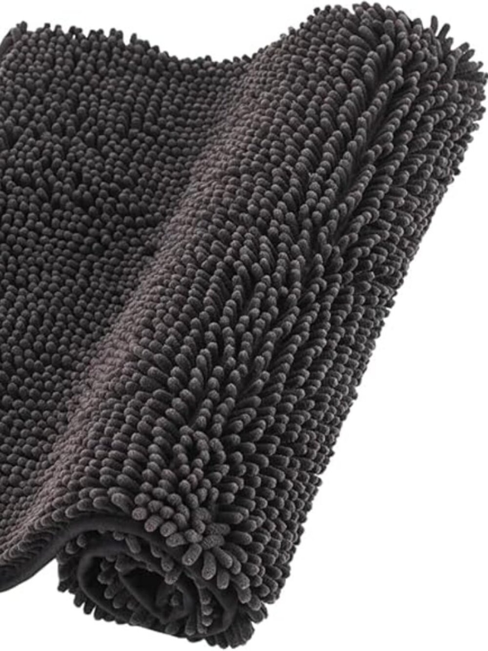 Chenille Bathroom Rugs Non Slip Bath Bathroom Accessories (Dark Brown, 20"x 32")